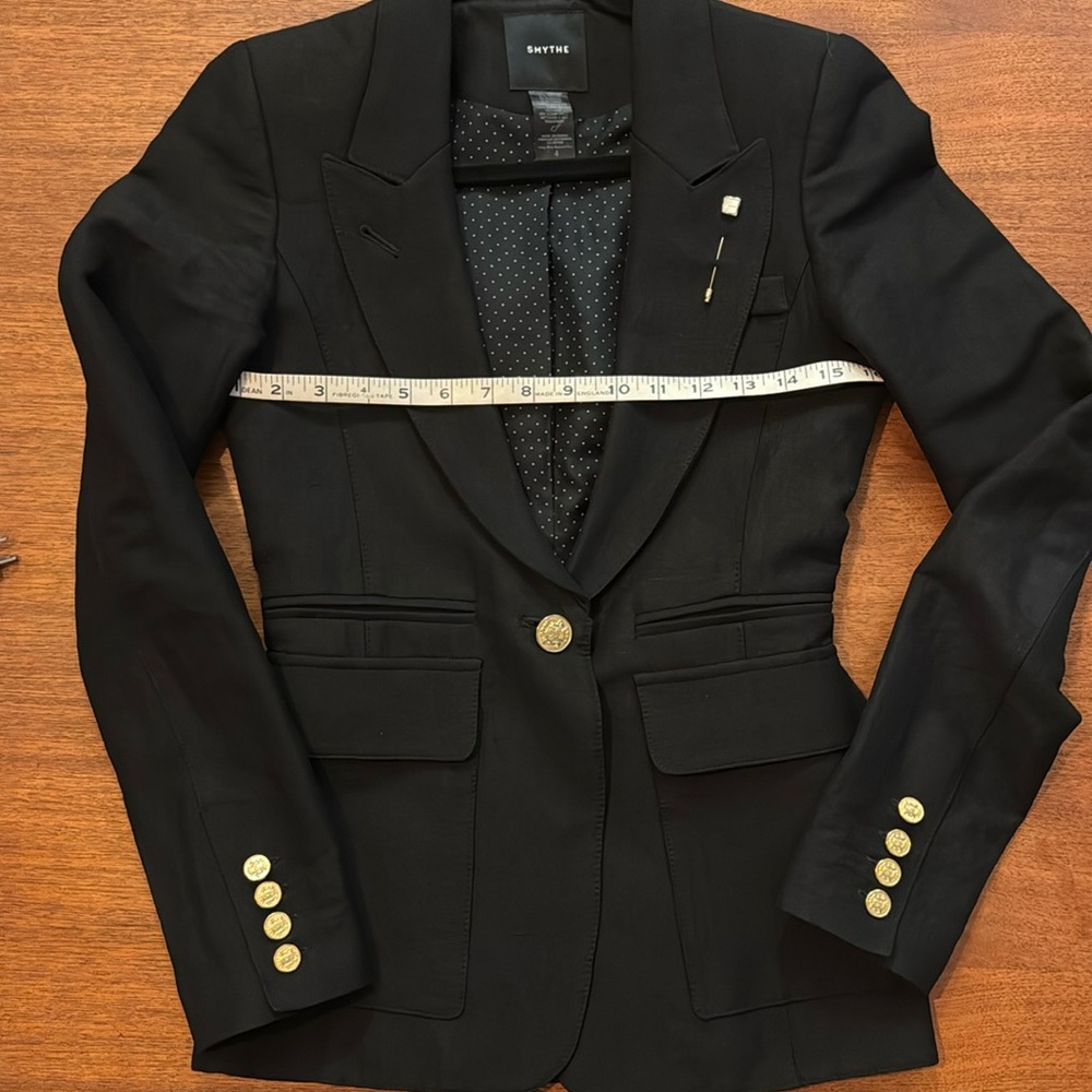 Classic black SMYTHE Tuxedo Peaked Lapel Blazer
